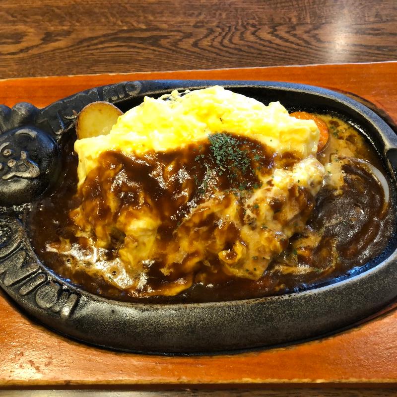 "ふわっとろハンバーグ"チーズオムレツ&デミグラスソース(トマト＆オニオン 我孫子店)