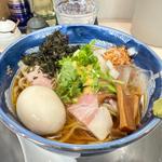 水菜と岩海苔の和風冷しラーメン(ラーメン専科 竹末食堂)
