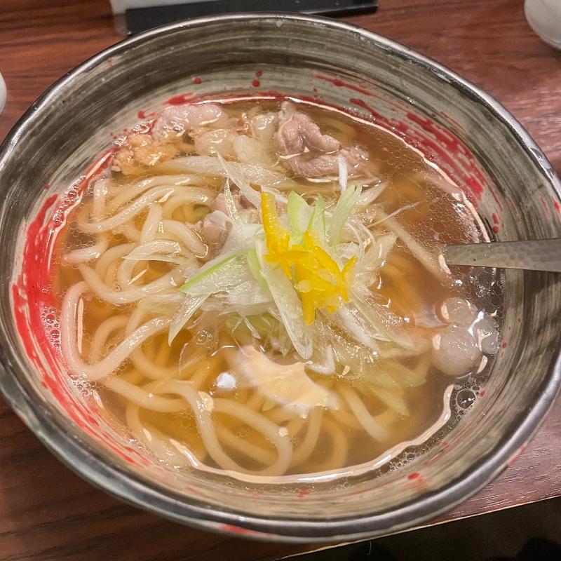 自家製かすうどん(かすうどん 燕び)