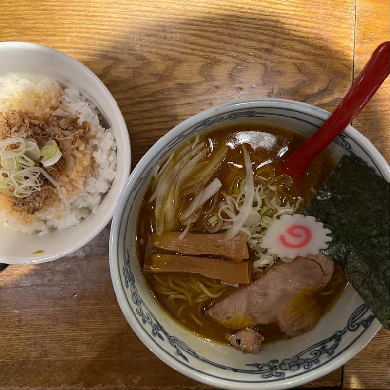 六三六ラーメンとほぐし豚ごはんセット(麺や六三六 名駅店)