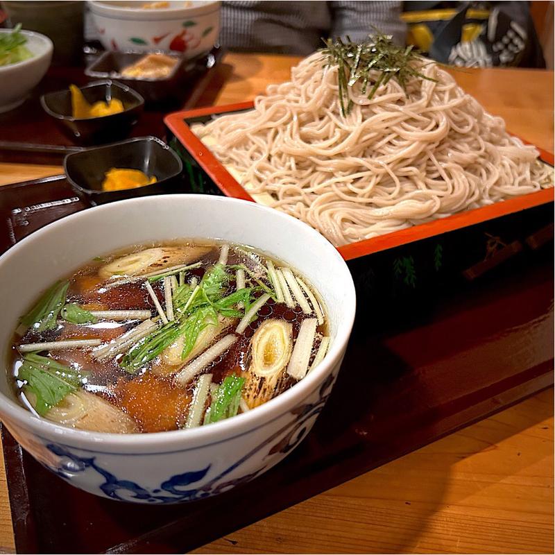 かしわざる(つゆ温) 大盛り(辰ノ井)