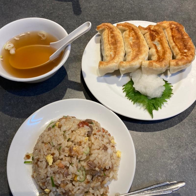 しそ餃子  半チャーハンセット(神田餃子屋 本店 （カンダギョウザヤ）)