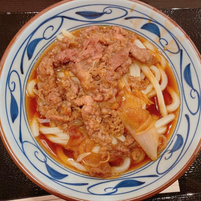 肉ぶっかけうどん(丸亀製麺千竈通)