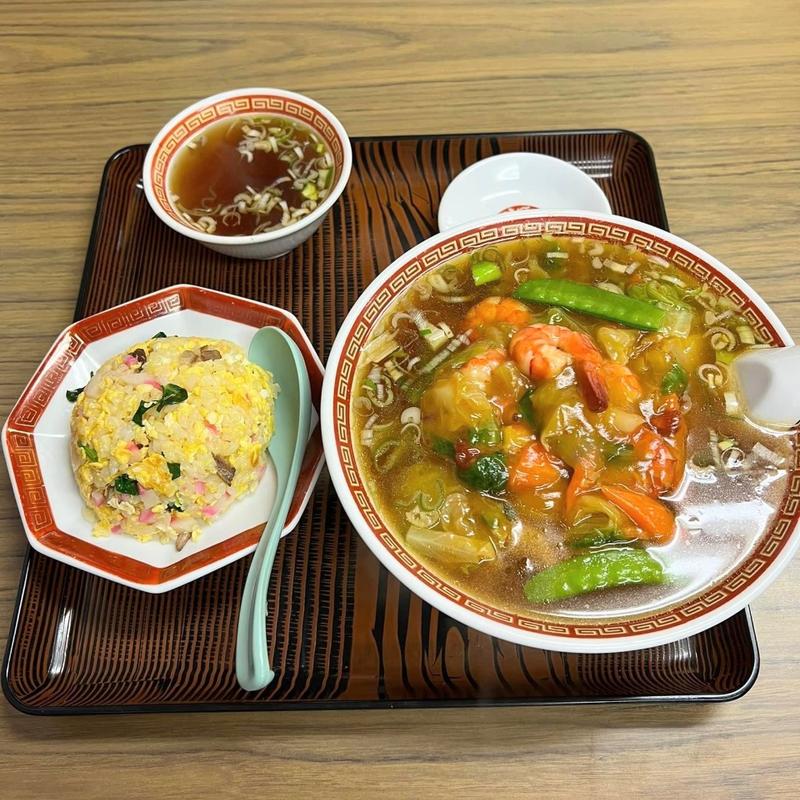 海老そば 半チャーハン(博雅  （ハクガ）)