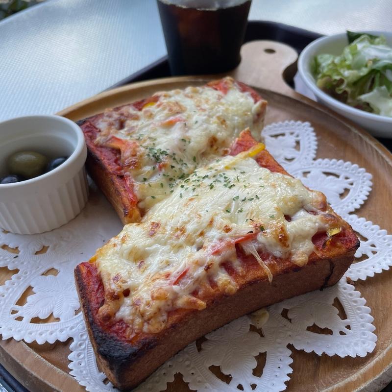 ピザトーストランチセット(カフェ テラスヴェルト 三鷹店)