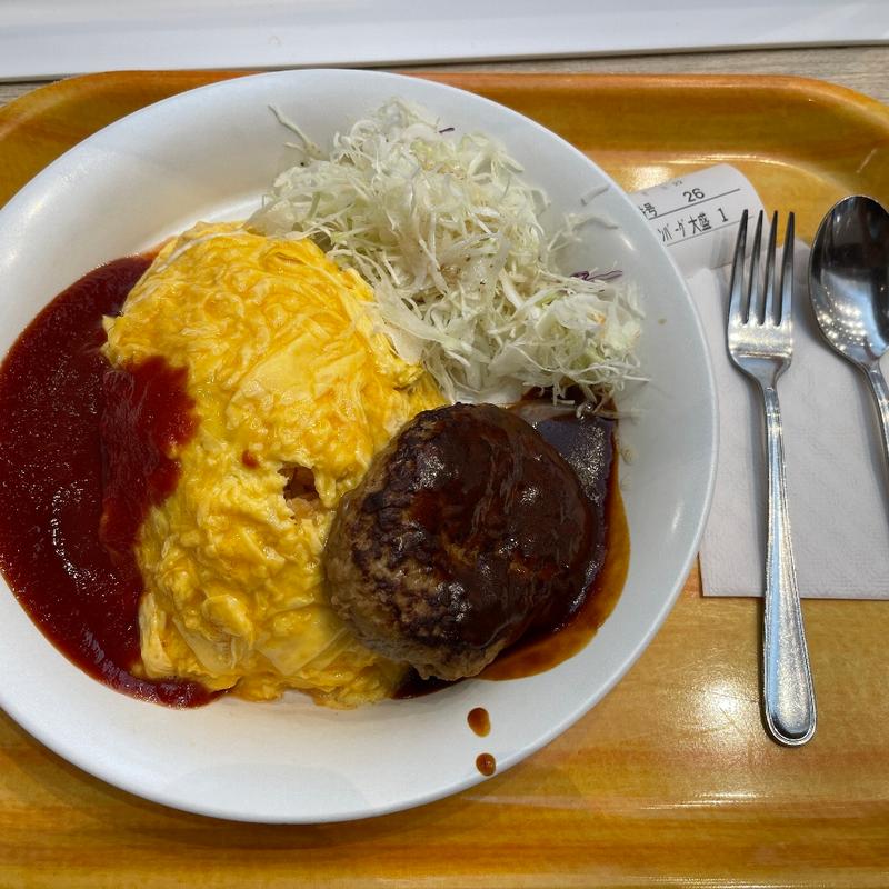 オムライス＆ハンバーグ(洋食の王様 M1プレート EXPASA海老名上り店)