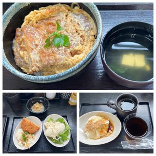 新鮮赤卵のかつ丼　豆腐バイキング/ドリンクセット(地蔵とうふ 篠栗店)