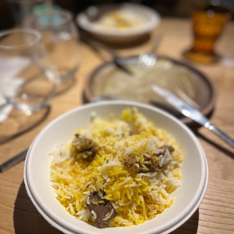 酒粕の肩肉マトンビリヤニ(流しのビリヤニ STAND)