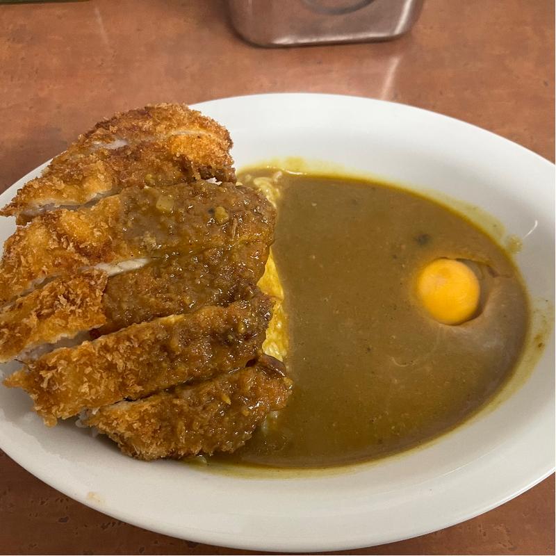 トンカツカレー　生卵トッピング(サン・カレー )