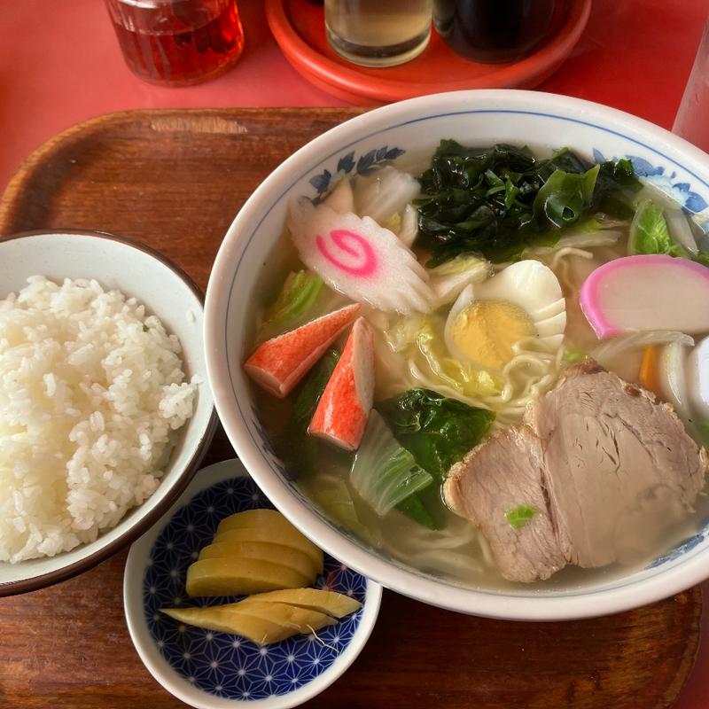 五目そば+半ライス(廬山)