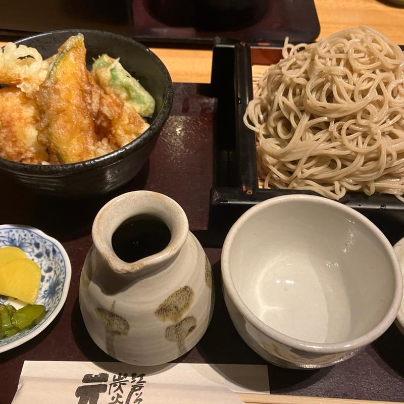 小天丼セット(江戸そば 炭火焼 元 （えどそば すみびやき げん）)