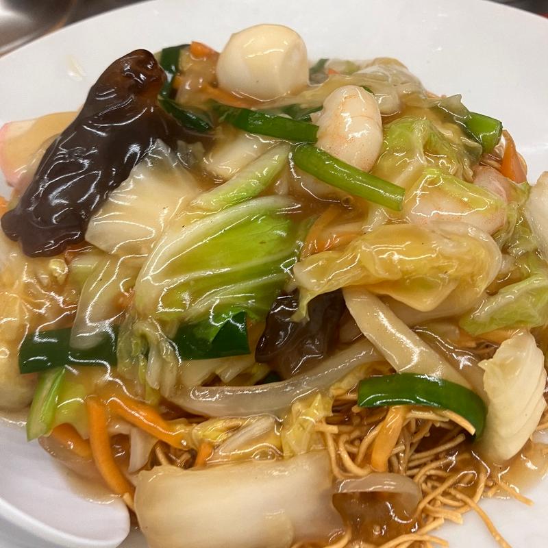 五目あんかけかた焼きそば(福しん 浅草ROX前店)