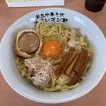 リッチチャーシュー＆メンマ入り　釜玉（大）(釜玉中華そば ナポレオン軒 佐野店)