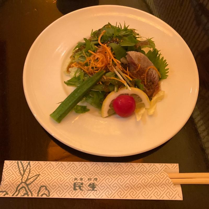 アジと夏野菜のサラダ仕立て(ヒルトンプラザイースト)