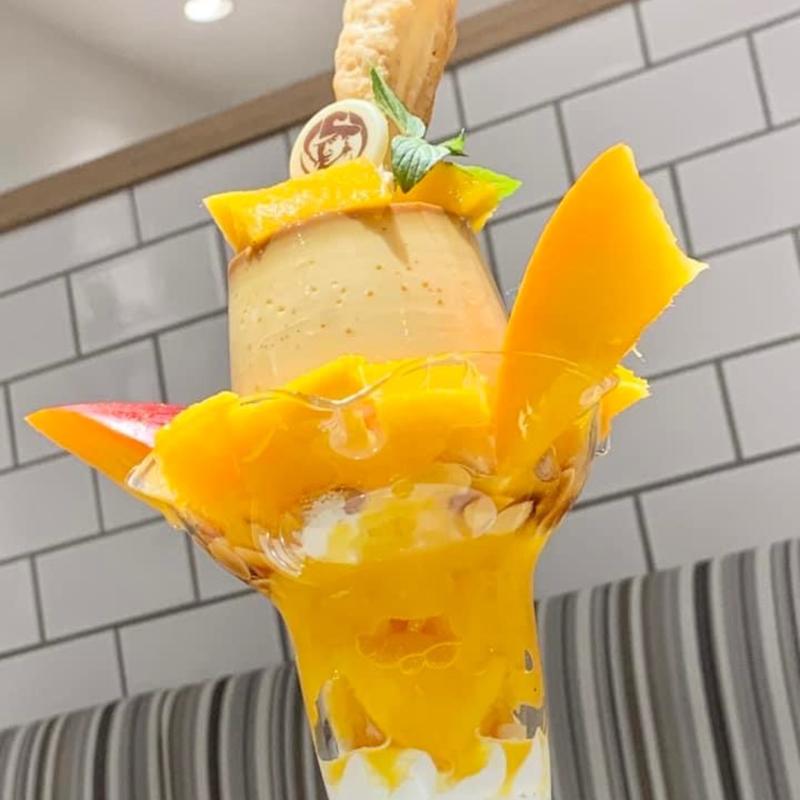 宮崎県産シャトーマンゴーのプリンパフェ(マーロウブラザーズコーヒー そごう横浜店)