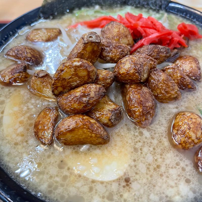 悪魔のニンニクゴロゴロにんたまラーメン(ゆにろーず にんたまラーメン 旭店)