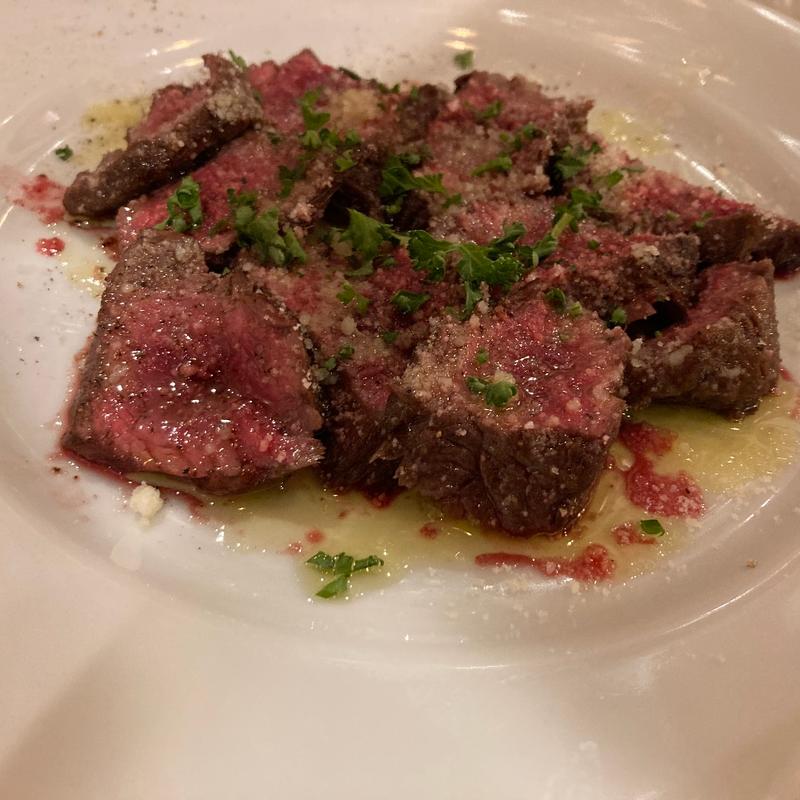 牛ハラミのカルパッチョ(パスタバル マルナカキッチン)