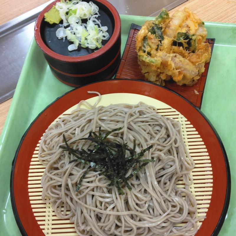 ざるそば+かき揚げ(立ちそば処 杜)