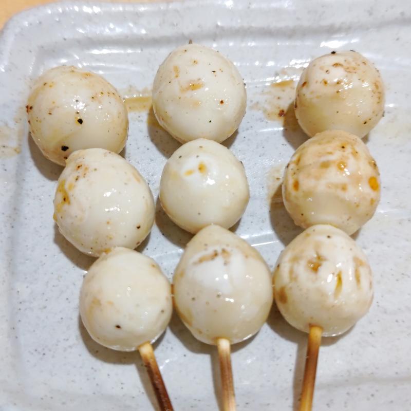 うずら串(もつ焼き串焼き 肉の佐藤 藤沢店)