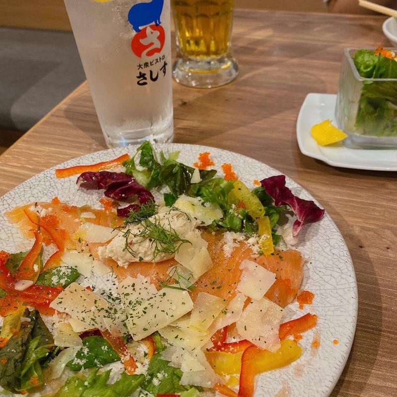 トロサーモンのチーズカルパッチョ(大衆ビストロ さしす 天王寺MIO店)