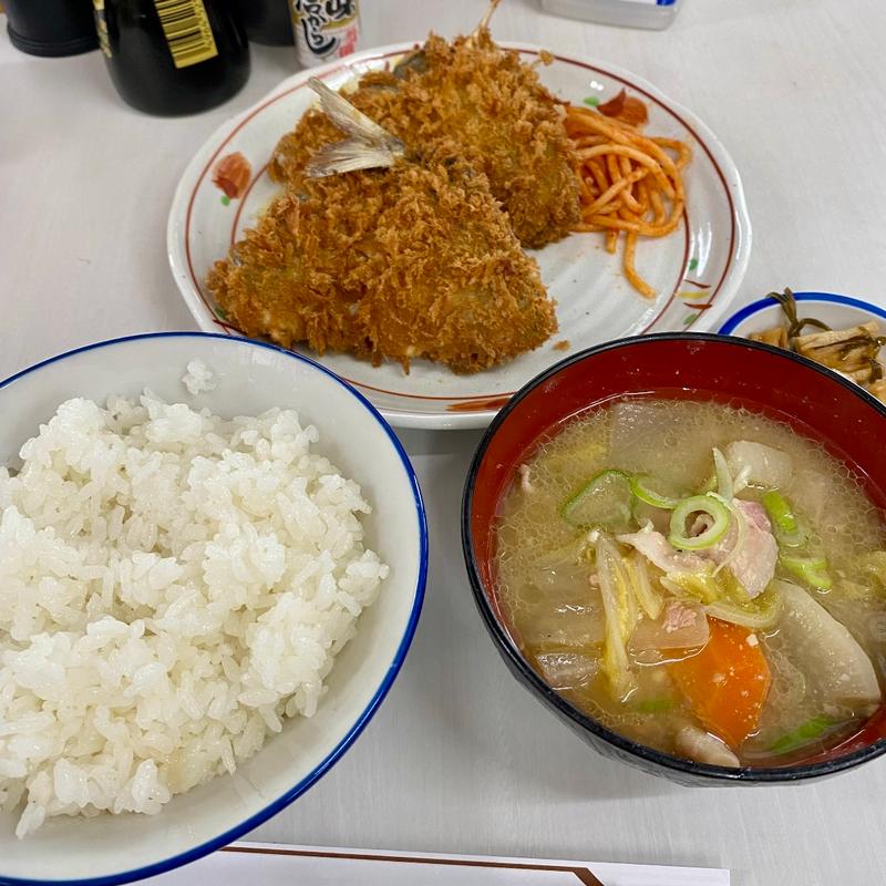 アジフライ定食(伏見家)