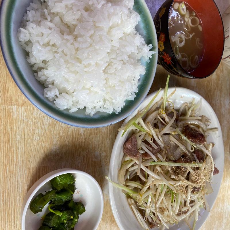 かしらネギ塩焼き定食(大ラーメン福龍)