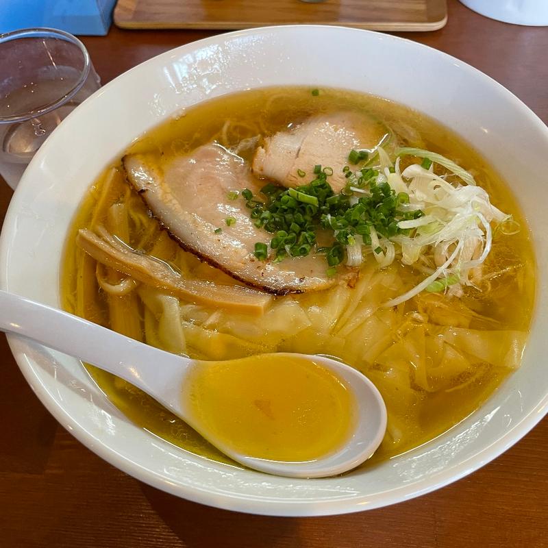 地鶏塩ワンタンそば大盛(地鶏中華そば　さやま)