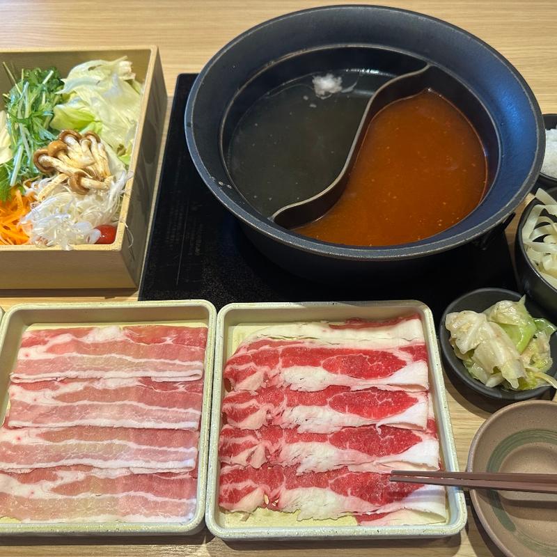 牛しゃぶ膳 (〆きしめん)(しゃぶしゃぶ 温野菜 海老名店)