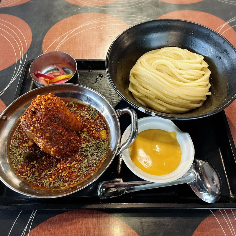 スパイシー肉塊ボルケーノつけめん(三ツ矢堂製麺 中目黒店 （【旧店名】フジヤマ製麺）)