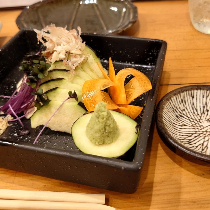 水茄子刺身(割烹食堂かいね)