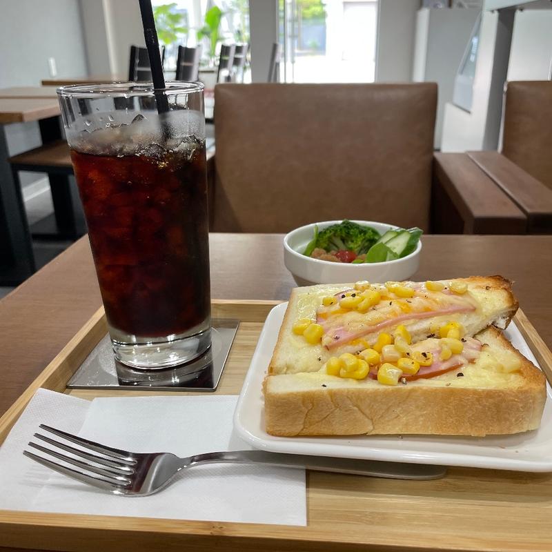 ハムとチーズのトーストセット(J.A.M cafe)