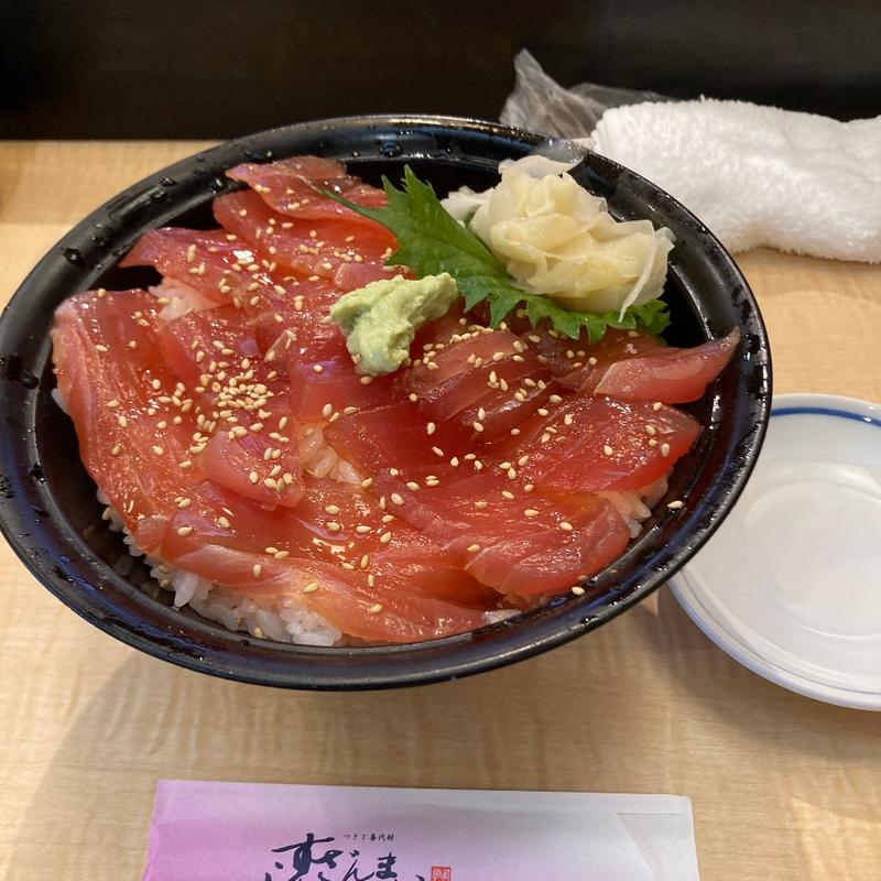マグロ漬け丼(すしざんまい 築地駅前店)