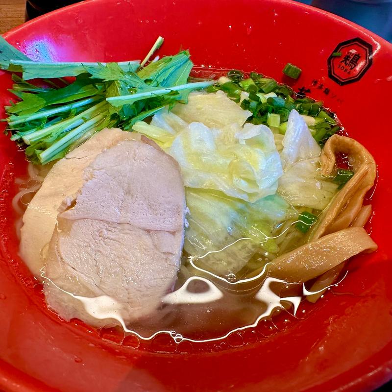 水炊きラーメン(博多鶏ソバ 華味鳥 新宿三井ビル店)