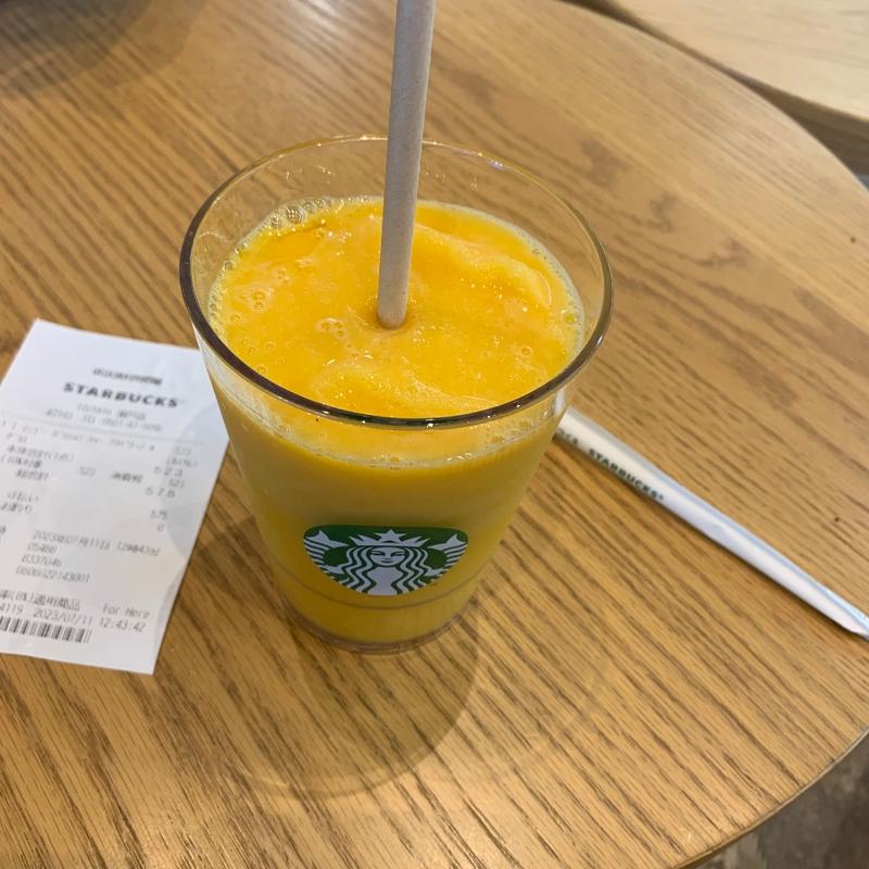 マンゴーパッションティーフラペチーノ(スターバックス コーヒー TSUTAYA瀬戸店)