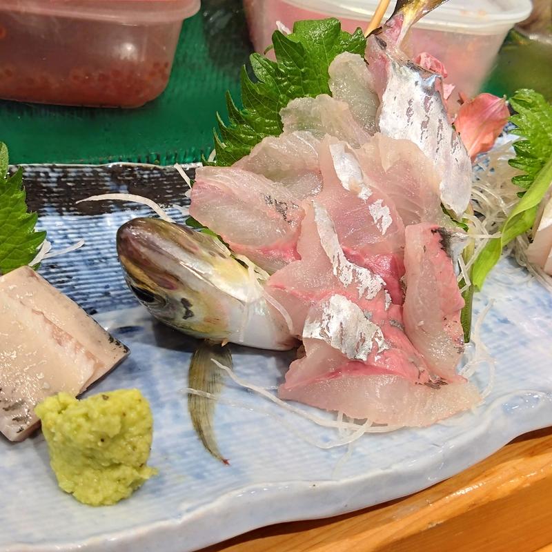 刺身 (アジ)(美登利寿司 鮨松 府中店)