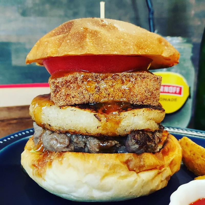 大根餅と揚げたて豆腐の甘味噌バーガー+パティトッピング(Kokopelli)