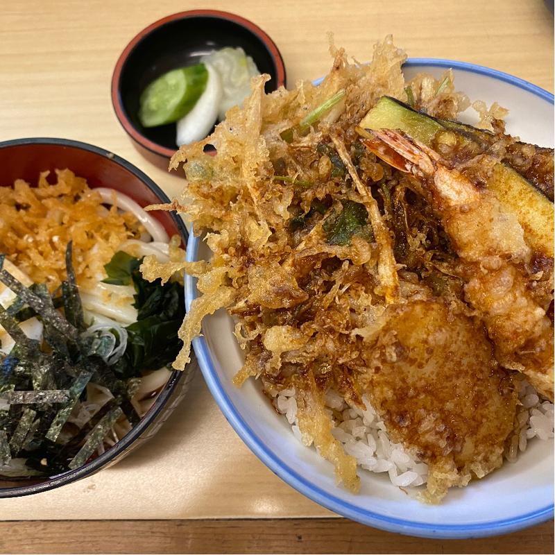 天丼・ミニうどんセット(天重本店)