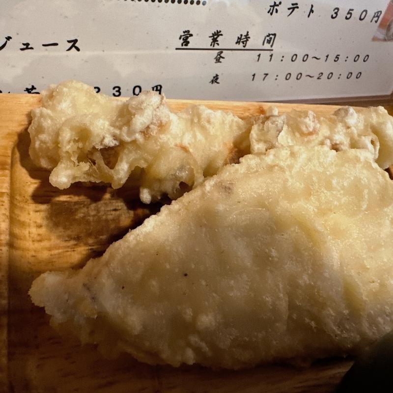 とり天、ちくわ天(うどん さくら屋)