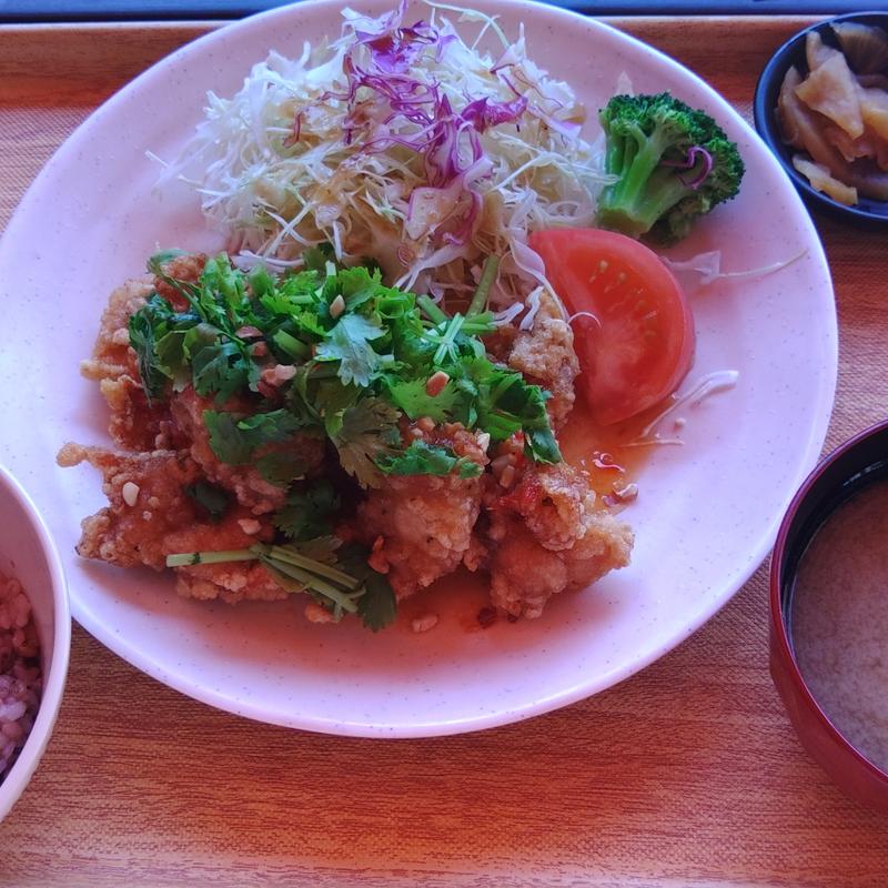 スイートチリのアジアン唐揚げ定食(大戸屋 ごはん処アリオ亀有店)