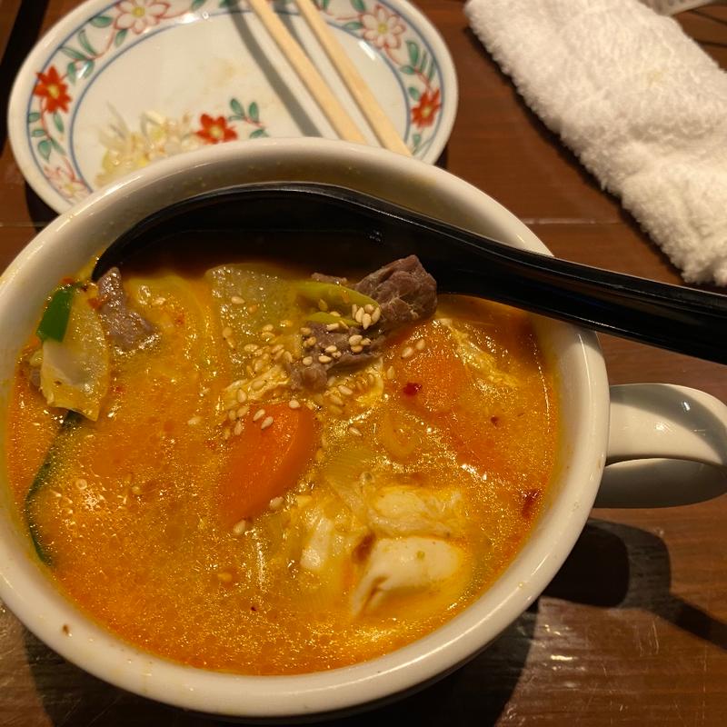 ユッケジャンクッパ(千歳船橋 肉流通センター)