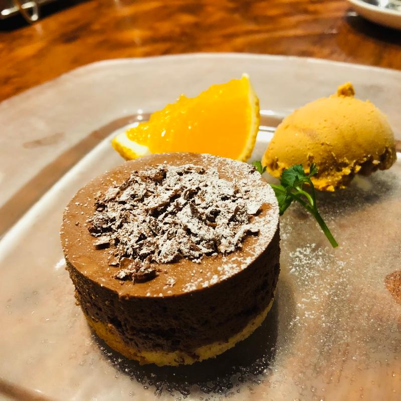 ショコラムースとキャラメルアイスクリーム_プリフィクスランチコース(グリルダイナー )