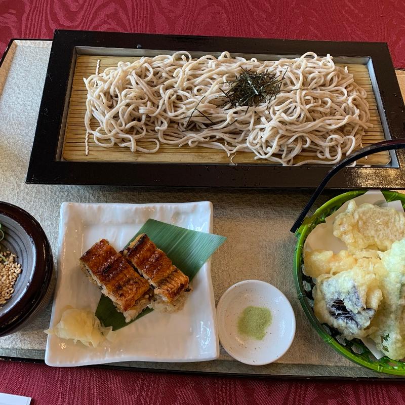 天ざると鰻棒鮨のセット(サンピアゴルフクラブ （SUNPIA GOLF CLUB）)