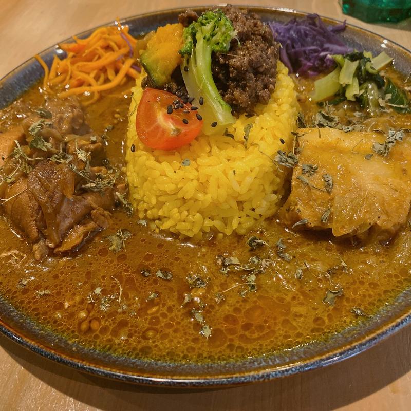 3種のあいがけ(spice curry ハレクラ7)