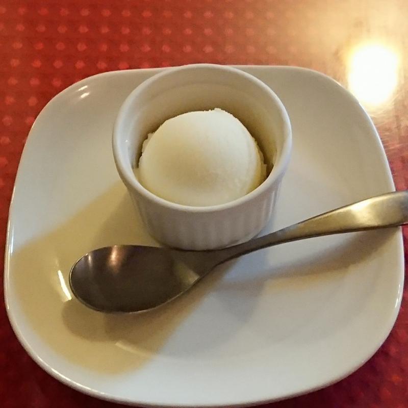 ヨーグルトのシャーベット【氷果】(レストラン＆パティスリー 木かげ茶屋)