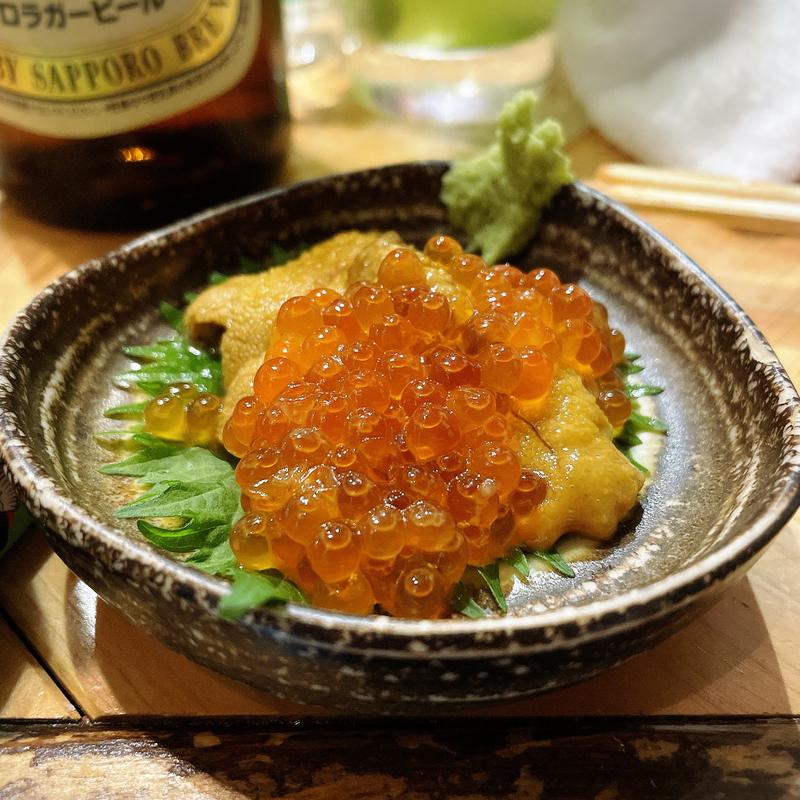 ウニ・イクラのっけ盛り(大衆酒場 チャン栓チャン)