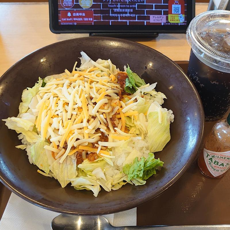 タコライス＋大盛＋コカ・コーラコンビL(すき家 294号真岡東光寺店 )