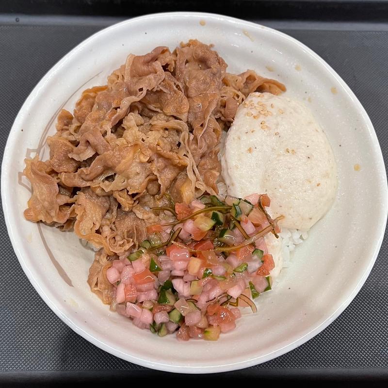 梅だし三色丼(松屋 栄三丁目店)