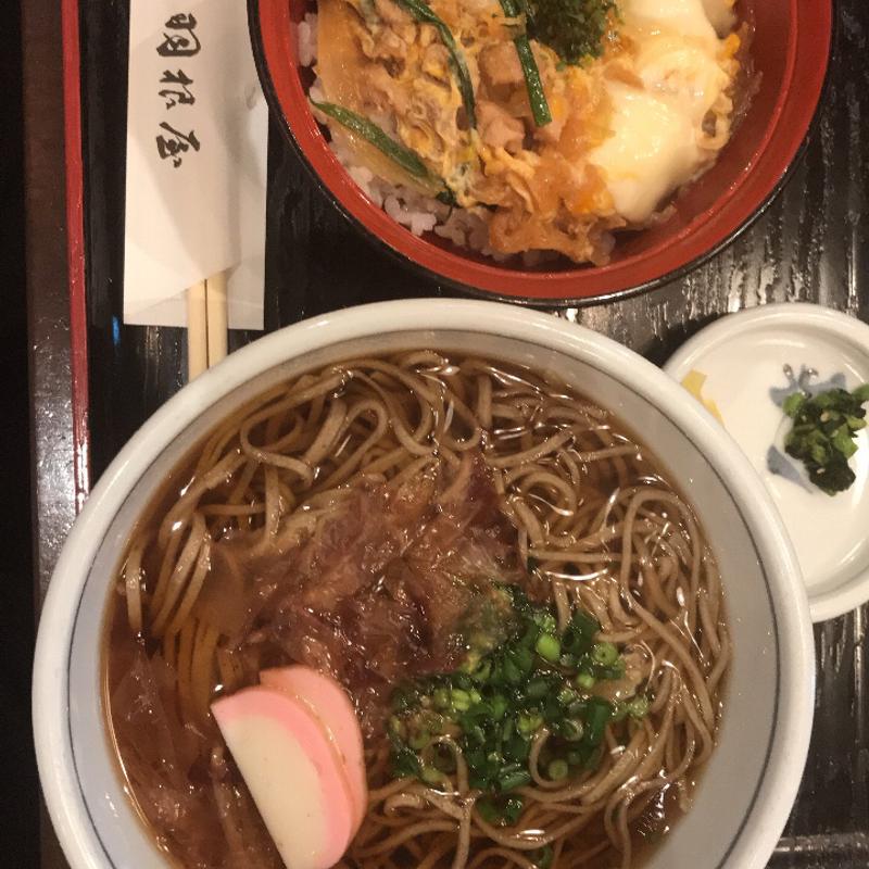 親子丼かけ蕎麦セット(献上そば 羽根屋 本店)