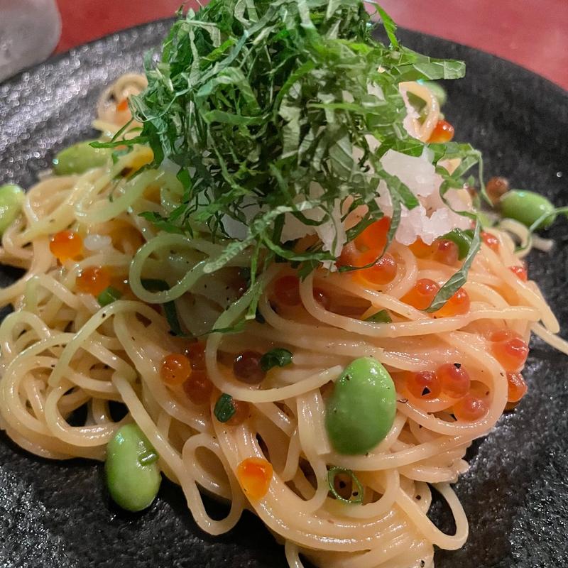 北海道産いくらと枝豆の冷製パスタ(カフェ・ド・ラパン )