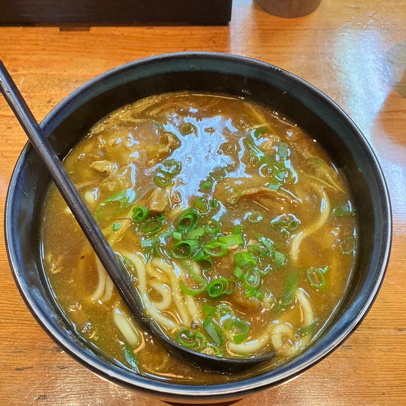 ぼっかけカレーうどん(丸石食堂)